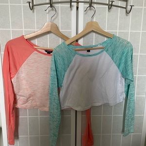 NOLLIE PAC Sun Cropped Bundle, Jersey long sleeve crop Tee, size Med.